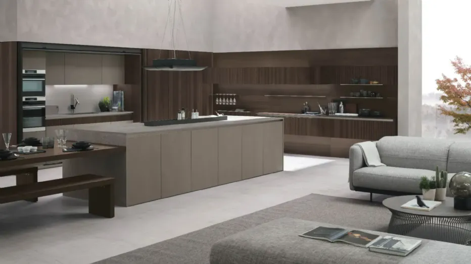 Stosa Natural kitchen in slatted oak