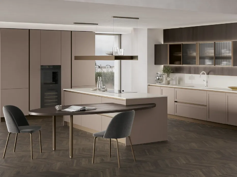Thermo-structured Rovere Conero, matt Ginseng Pet, Lasa Ecotone worktop