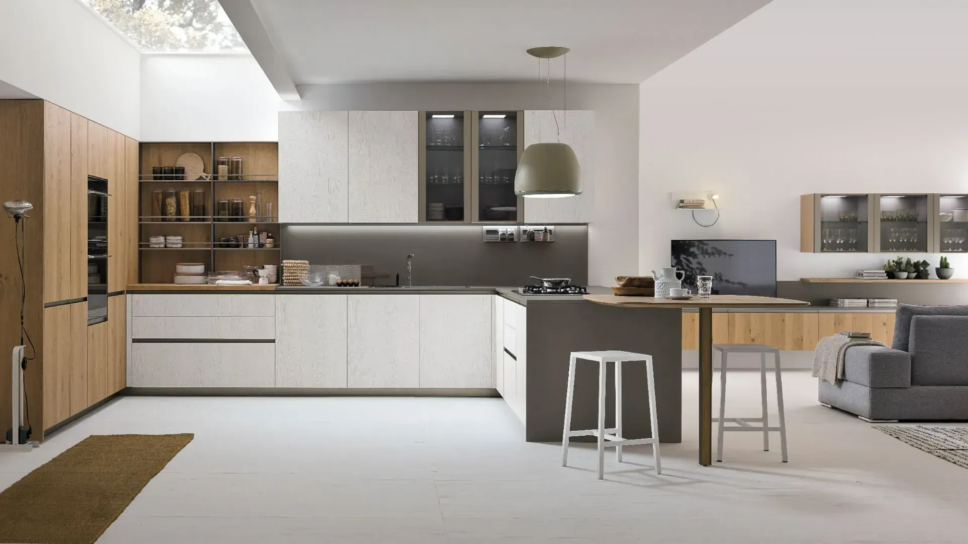 Stosa Natural kitchen in slatted oak