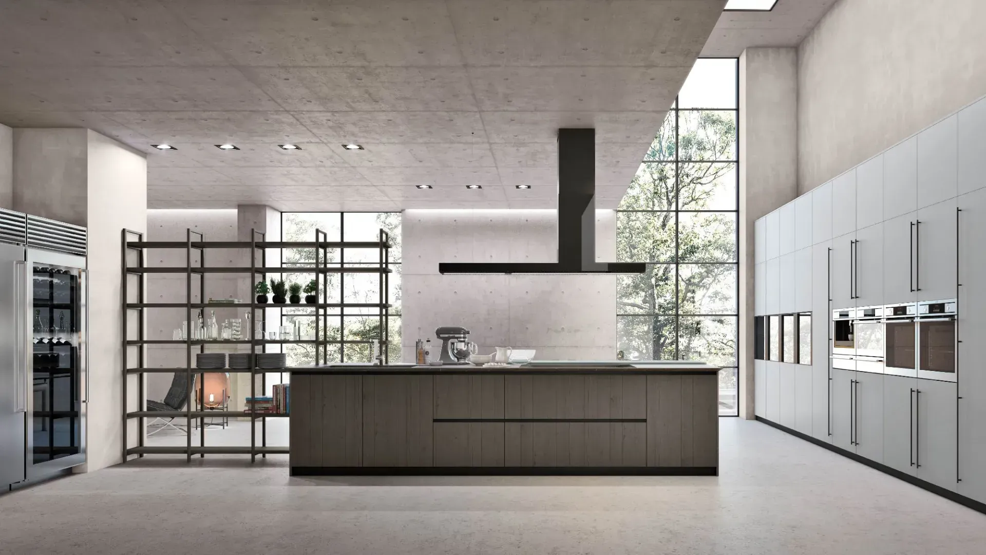 Stosa Natural kitchen in slatted oak