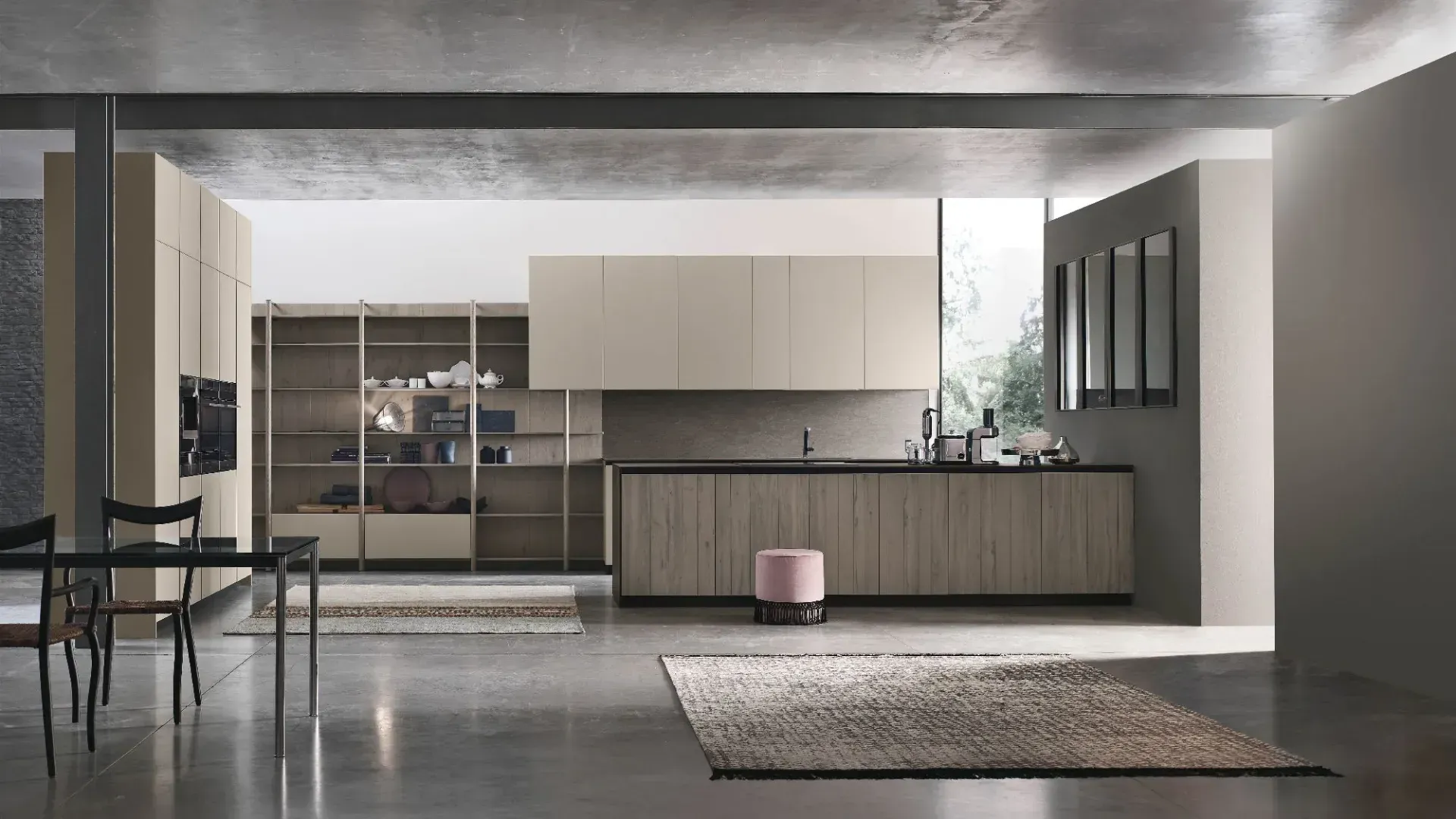 Stosa Natural kitchen in slatted oak